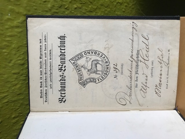Verbands Wanderbuch 1910
