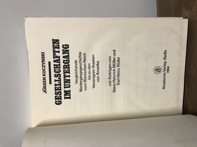 Gesellschaften im Untergang, Kuczynski