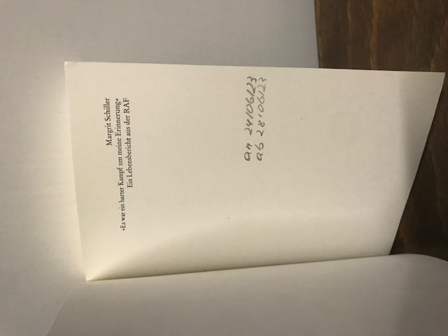 Es war ein harter Kampf, Schiller