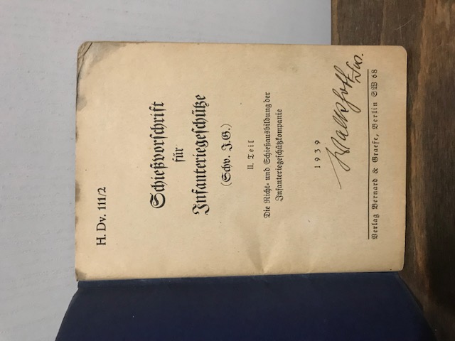 Schießvorschrift für Infanteriegeschütze 1939
