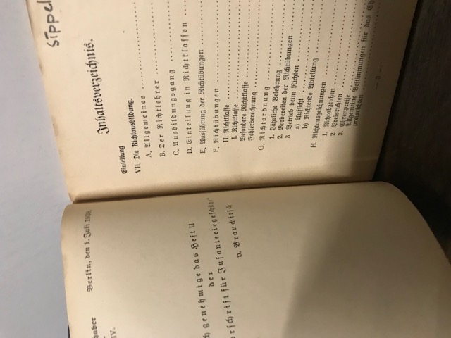 Schießvorschrift für Infanteriegeschütze 1939