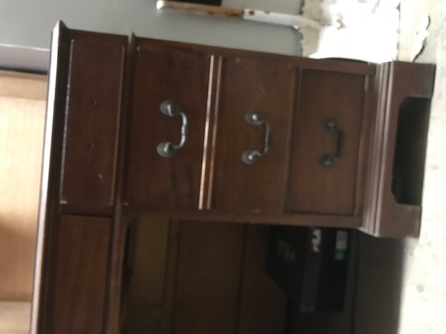 Antiker/Vintage Massivholz-Schreibtisch im Kapitän