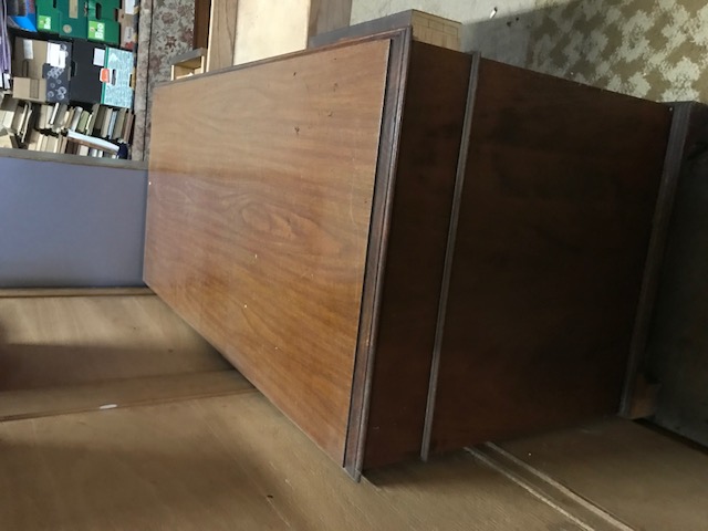 Antiker/Vintage Massivholz-Schreibtisch im Kapitän