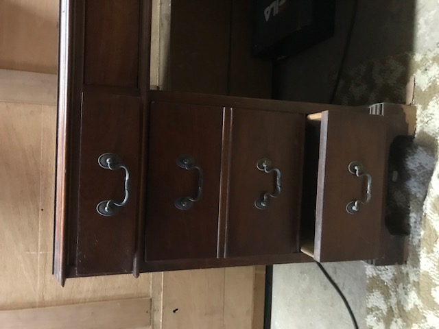 Antiker/Vintage Massivholz-Schreibtisch im Kapitän