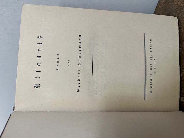 Atlantis, Hauptmann, 1912