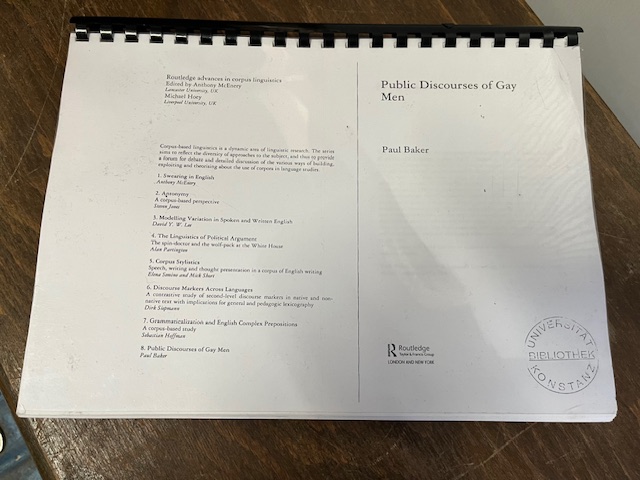 Public discourses of Gay Men, Baker