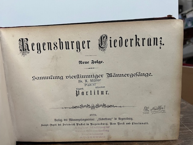 Regensburger Liederkranz Neue Folge 1879