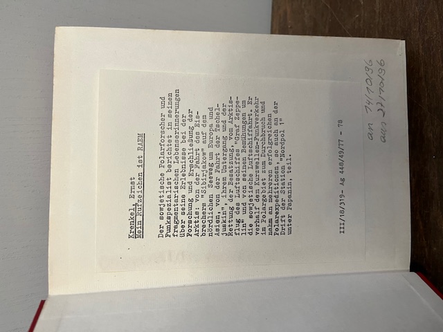 Mein Rufzeichen ist RAEM, Krenkel