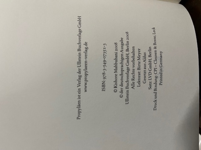 Die Rückkehr Asiens, Magbubani