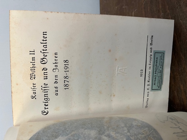 Wilhelm II Ereignisse und Gestalten