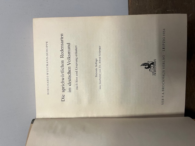 Die sprichwörtlichen Redensarten im deutschen Volk