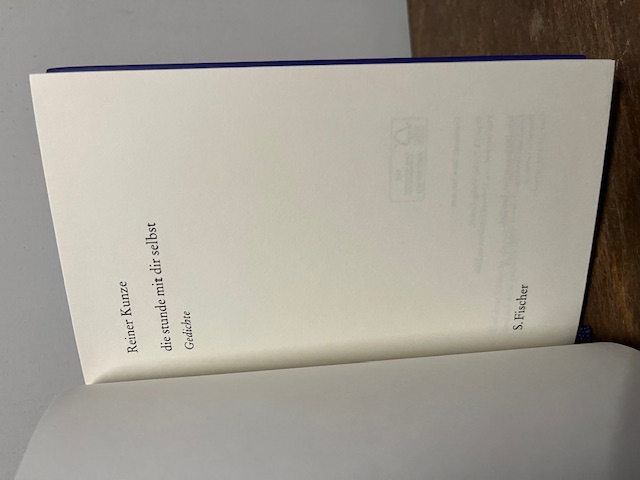 die stunde mit dir selbst - gedichte, Kunze