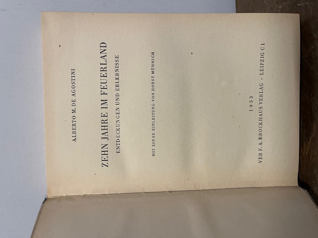 Zehn Jahre im Feuerland, Agostini