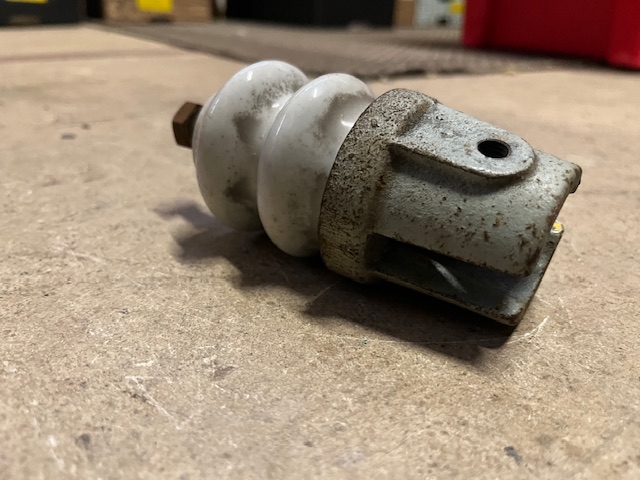 Vintage Isolatoren Keramik 6-teilig 6,5cm