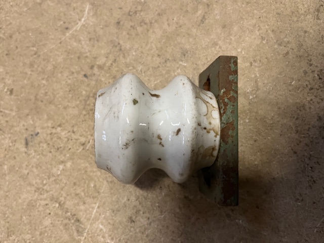Vintage Isolatoren Keramik 4-teilig  6,5cm 