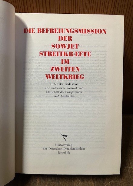 Die Befreiungsmission der Sowjetstreitkräfte 