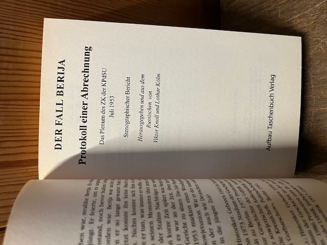 Der Fall Berija, Protokoll einer Abrechnung