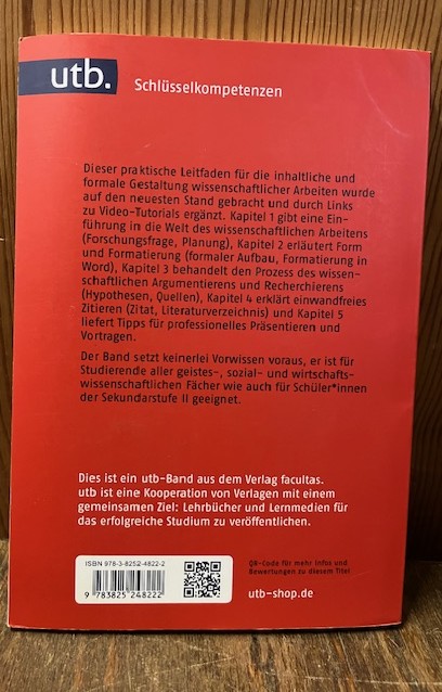 Die Gestaltung wissenschaftlicher ARbeiten, Karmas