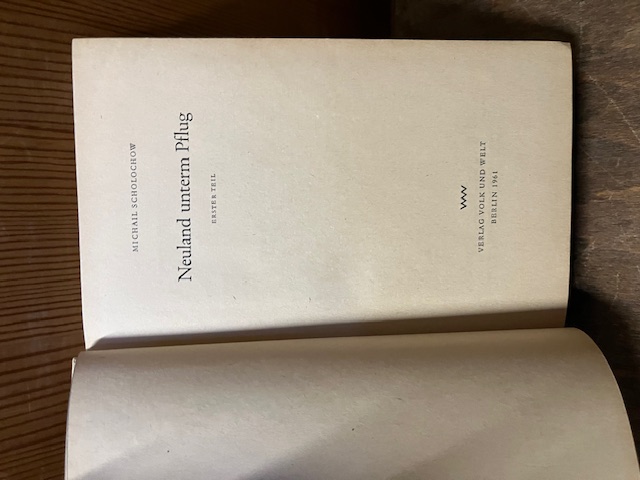 Scholochow, Neuland unterm Pflug