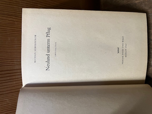 Scholochow, Neuland unterm Pflug