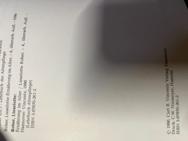 Ern&auml;hrung im Alter, Rober