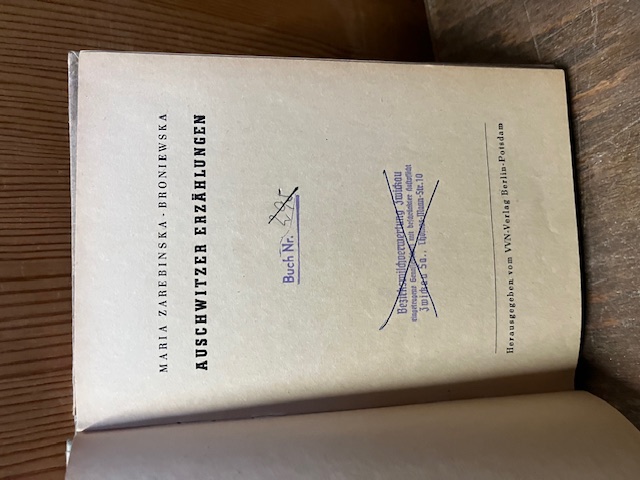 Auschwitzer Erz&auml;hlungen, Broniewska