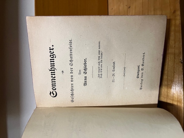 Sonnenhunger, Schieber