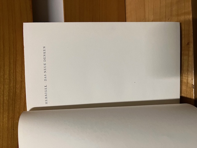 Herrigel, Das neue Denken