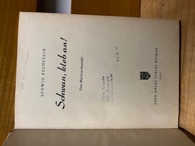 Schwan kleb an, Bechstein