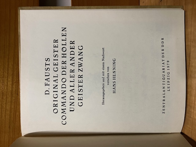 Dr. Fausts H&ouml;llenzwang