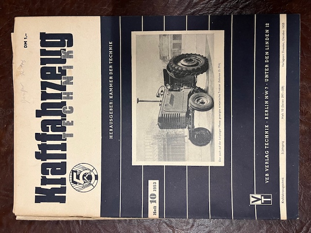Zeitschriften Kraftfahrzeug Technik Jahrgang 1953