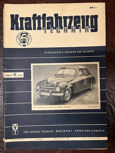 Zeitschriften Kraftfahrzeug Technik Jahrgang 1953