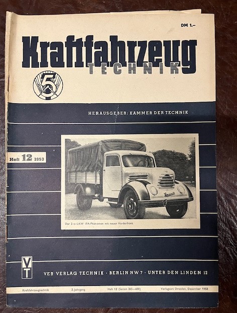 Zeitschriften Kraftfahrzeug Technik Jahrgang 1953