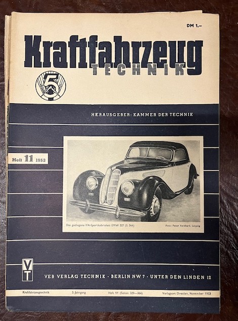 Zeitschriften Kraftfahrzeug Technik Jahrgang 1953