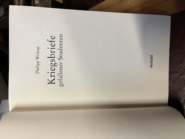 Kriegsbriefe gefallener Studenten, Witkop