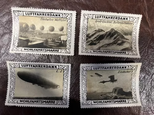 4 St&uuml;ck Wohlfahrtsmarke Luftfahrerdank