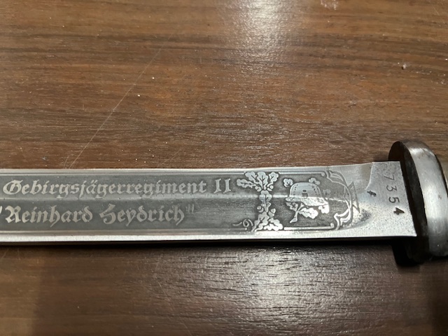 SS Seitengewehr Gebirgsj&auml;gerregiment II