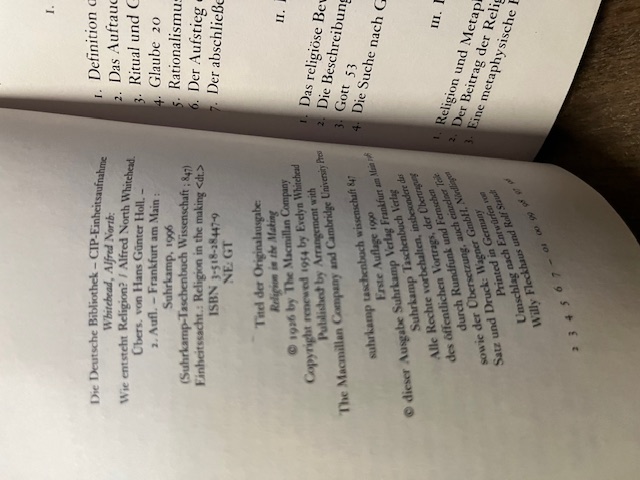 Whitehead Wie entsteht Religion