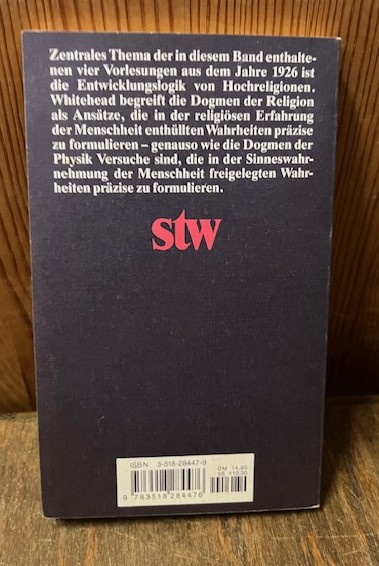 Whitehead Wie entsteht Religion