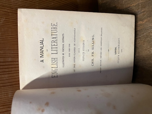 A Manual literature, Silling, 1897