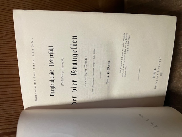 Vergleichende &Uuml;bersicht der vier Evangelien, Perus