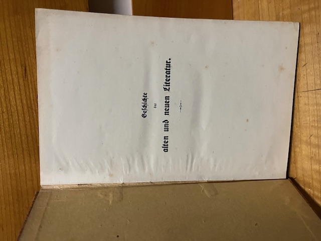 Geschichte der alten und neuen Literatur, Schlegel