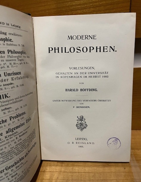 Moderne Philosophen, H&ouml;ffding, 1905