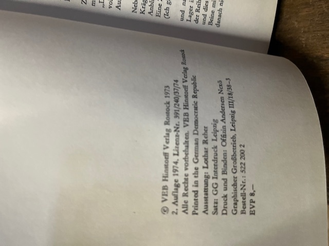 Zweiundzwanzig Tage, F&uuml;hmann