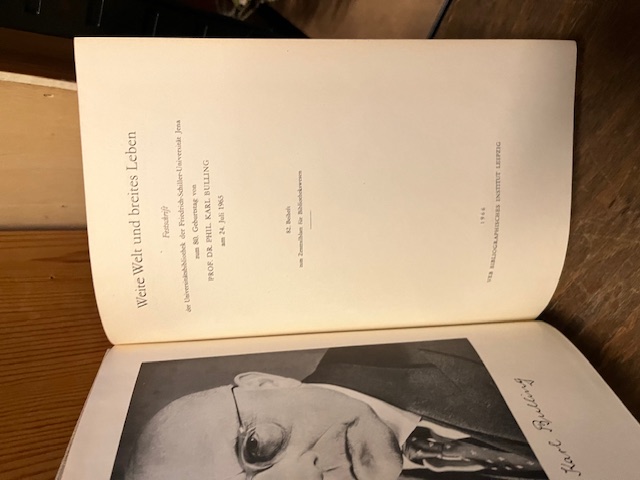 Weite Welt und breites Leben, Festschrift f&uuml;r Karl