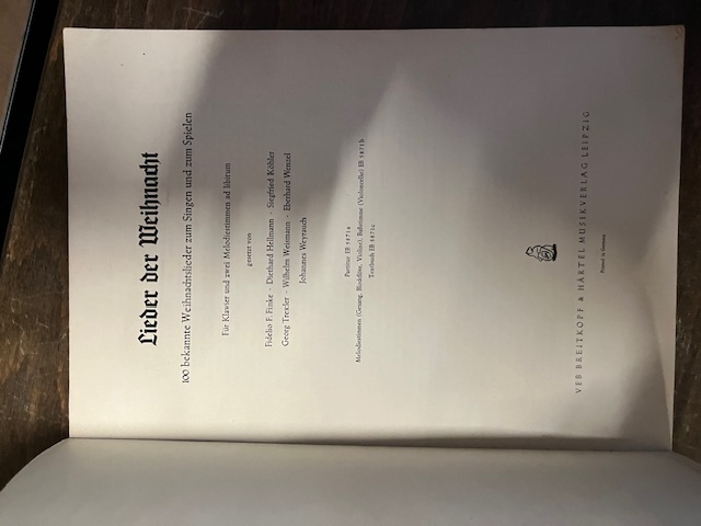 Lieder der Weihnacht, VEB Breitkopf