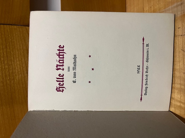 Helle N&auml;chte, Malzahn 1922