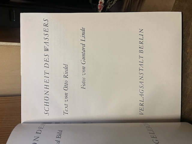 Von der Sch&ouml;nheit des Wassers, Riedel