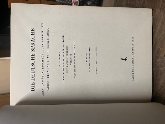 Die deutsche Sprache, 1959