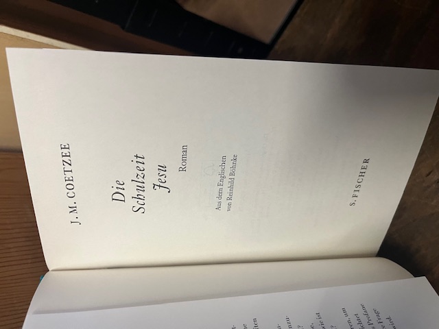 Die Schulzeit Jesu, Coetzee